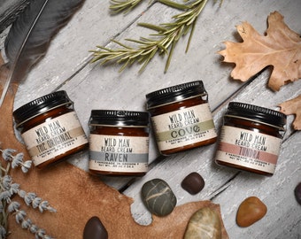 Beard Cream Balm Sampler Gift Set - Wild Man - Mens Grooming For Him