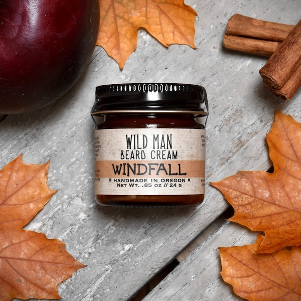 Wild Man Beard Cream Balm - WINDFALL - 24g // .85oz - Grooming Mens Gift