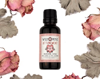 ATTUNEMENT Nourishing Facial Serum with Carrot & Rose Geranium - 30ml // 1oz
