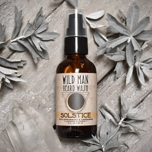 Wild Man Beard Wash - SOLSTICE - Beard Soap Shampoo - 60ml // 2oz Grooming