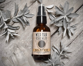 Wild Man Beard Wash - SOLSTICE - Beard Soap Shampoo - 60ml // 2oz Grooming
