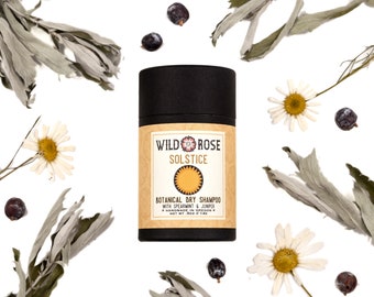 SOLSTICE Botanical Dry Shampoo - with Spearmint & Juniper - .5oz // 14g