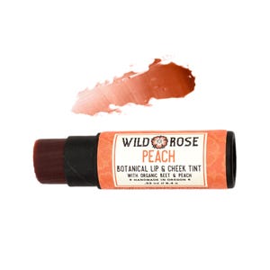 PEACH Botanical Lip & Cheek Tint Tube - .33 oz Natural Makeup Biodegradable Tube