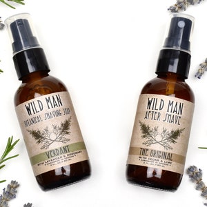 Mens Grooming Kit - Wild Man SHAVING Gift Set - with Shaving Soap and After Shave