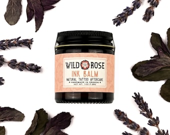 INK BALM Natural Tattoo Aftercare - with Lavender and Peppermint  1oz // 28g