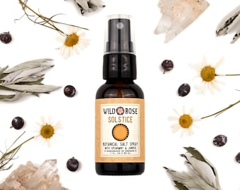 SOLSTICE Botanical Salt Spray Hair Texturizer - with Spearmint and Juniper - 1oz // 30ml