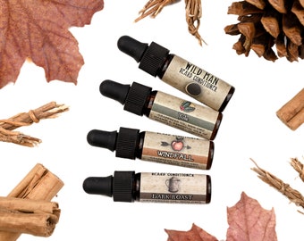 Beard Oil Sampler - Wild Man Beard Conditioner - Limited Edition Trial Size Gift Set Stocking Stuffer