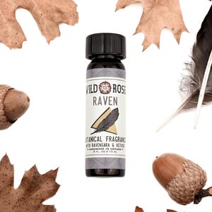 RAVEN Botanical Cologne Perfume - with Ravensara and Vetiver - .5oz // 15ml
