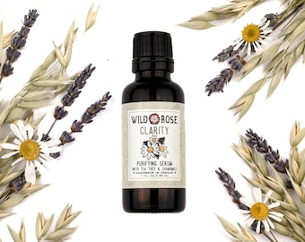 CLARITY Purifying Facial Serum with Chamomile & Tea Tree - 30ml // 1oz
