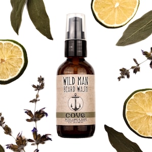 Wild Man Beard Wash - COVE - Beard Soap Shampoo For Him - 2oz // 60ml