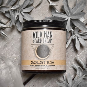 Wild Man Beard Cream Balm - SOLSTICE - 114g // 4oz - Grooming Mens Gift