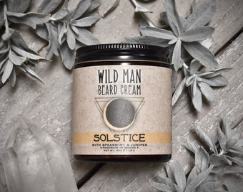Wild Man Beard Cream Balm - SOLSTICE - 114g // 4oz - Grooming Mens Gift