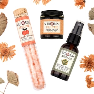 Set de regalo para jardín - HEIRLOOM + CULTIVATE Sales de baño Crema de manos Repelente de insectos Muestra Cuidado personal