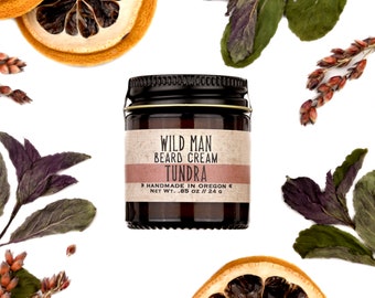 Wild Man Beard Cream Balm - TUNDRA - with Mint and Peru Balsam 1oz // 28g
