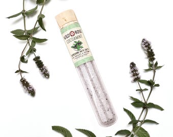 COCOAMINT Refreshing Bath Salts - with Peppermint and Epsom Salt - 1.6oz // 45g Test Tube