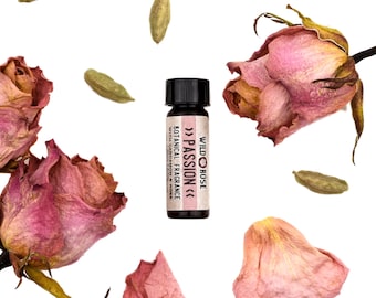 PASSION Botanical Fragrance Perfume - with Rose and Cardamom - 1 Dram // 3.7ml