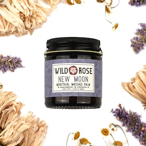 NEW MOON Menstrual Massage Balm - with Chamomile and Sage - 1oz // 28g