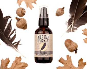 Wild Man Beard Wash -  RAVEN Beard Shampoo - 2oz // 60ml Men's Grooming