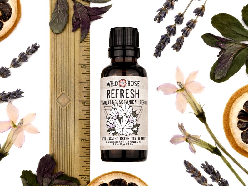 REFRESH Stimulating Facial Serum with Jasmine & Peppermint 30ml // 1oz image 2