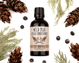 Balsamo per olio da barba Wild Man THE ORIGINAL 50ml // 1.69oz - Regalo per la cura degli uomini