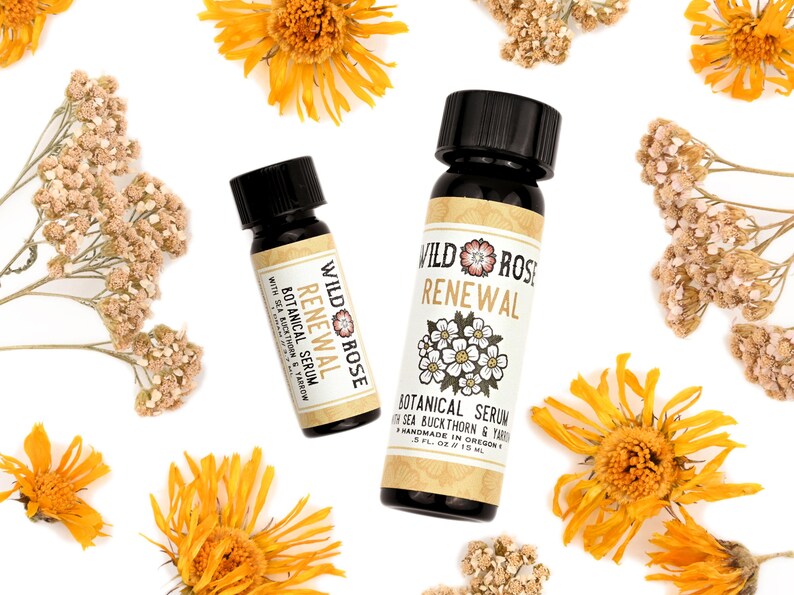 Renewal - Botanical Facial Serum with Sea Buckthorn & Yarrow - 15ml // .5oz image 5