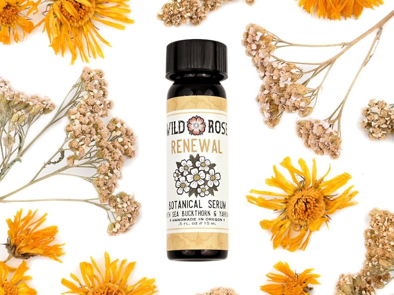 Renewal - Botanical Facial Serum with Sea Buckthorn & Yarrow - 15ml // .5oz image 1