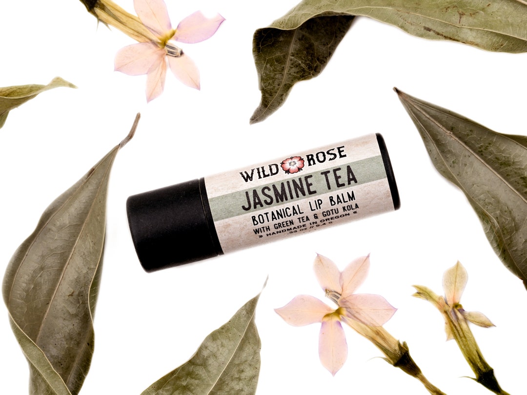 JASMINE TEA Botanical Lip Balm With Green Tea Organic Etsy