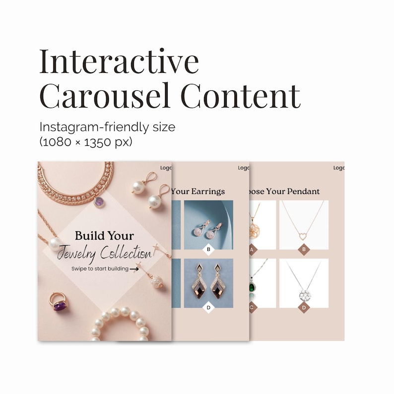 Interactive Instagram Carousel Template for Jewelry Brands, Build Your ...
