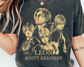 Vintage shirt Leon S. Kennedy Resident Evil 9 Requiem, retro gaming-T-shirt