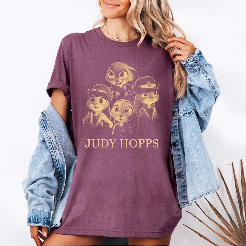 Zootropolis Judy Hopps-tröja, Disney Zootropolis 2 2025 Heather Maroon