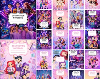 Modèle de couverture de cahier à imprimer - Canva (modifiable) | PDF