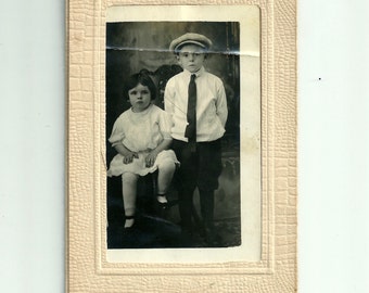 Vintage Brother and Sister Photo