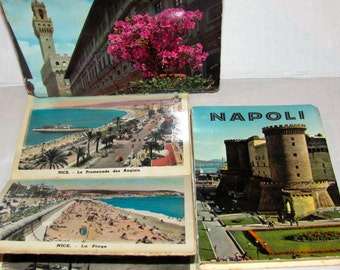 Vintage Postcards from Nice, Firenze, and Napoli