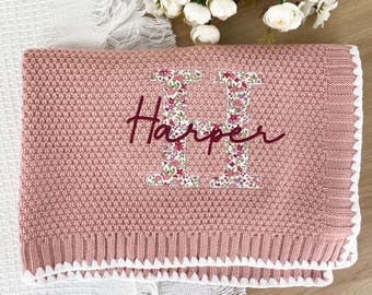 Applique embroidered blanket, monogramed baby blanket, baby boy gifts, baby girl gifts, baby boy blanket, baby girl blanket