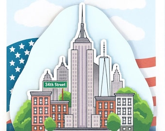 Empire State Building Magnet – 3D Wooden NYC Souvenir