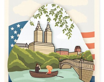 Central Park Wooden Magnet – New York City Souvenir