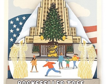 Rockefeller Tree Wooden Magnet – NYC Holiday Souvenir