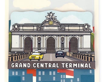 Grand Central Terminal - 3D Wooden Souvenir Magnet