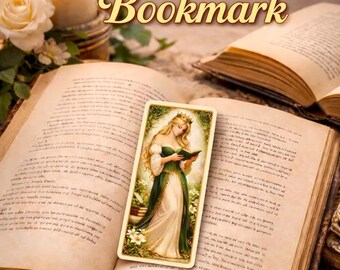 Princess Bookmark, Fantasy Artwork, Romantic Storybook (Digital Download)