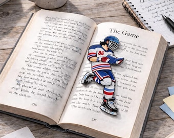 Hockey Book Boyfriend Bookmark. Romance Bookmark. Jack Hughes