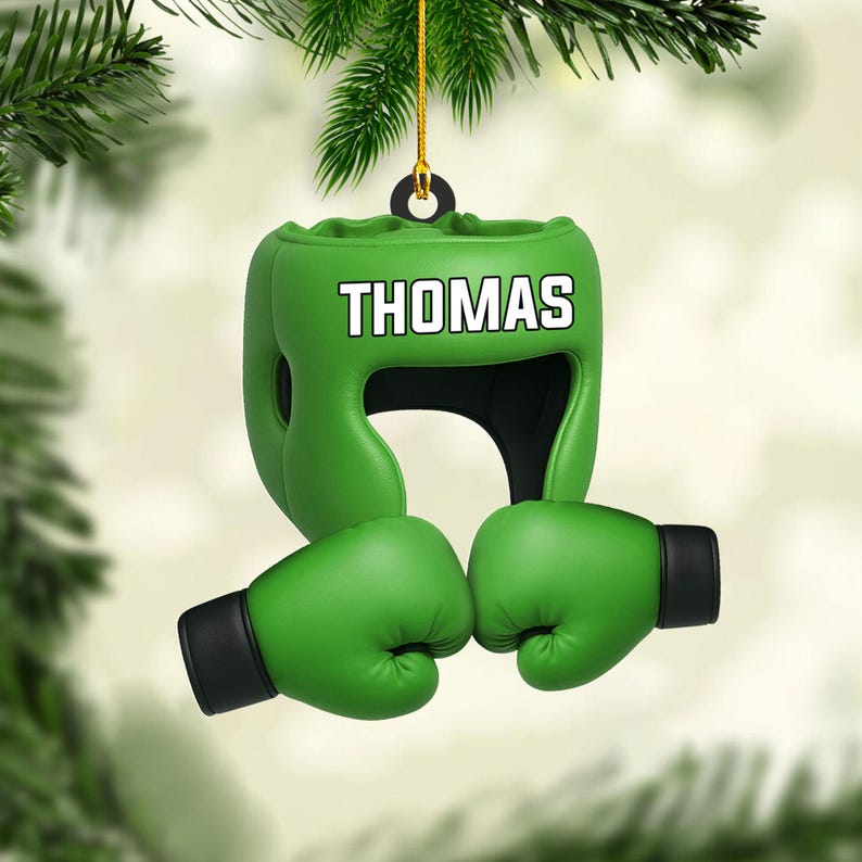 Tree Boxing Car In Boxing Ornament 2025: Personalized Boxer Christmas Ornament, Custom ...
