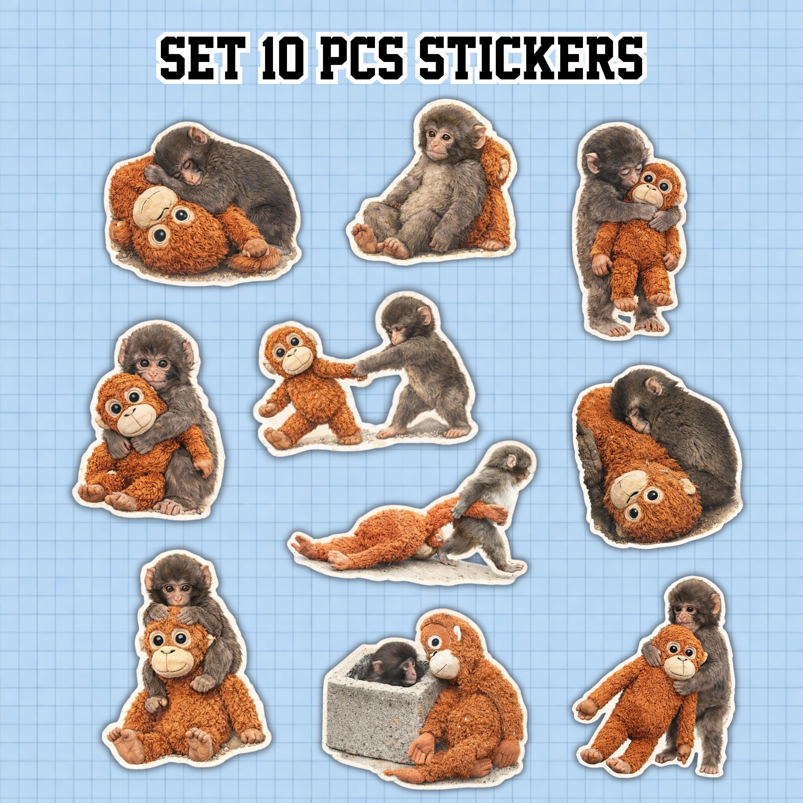 Monkey Love Sticker - Etsy