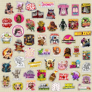 55pcs Dungeon Crawler Carl Sticker, Princess Donut Funny Decl, Funny Mongo Quote Graphic Stickers, Book Lover Holiday Design Fan Gifts