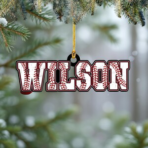 Personalized Baseball Ornament: Sports Keepsake, Custom Christmas Gift