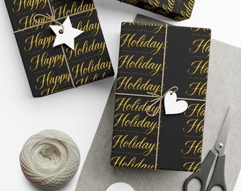Elegantes Urlaub Geschenkpapier, Festliches Geschenkpapier für Weihnachten und Neujahr, Urlaubsgeschenke, personalisierte Geschenkverpackung, Stilvoll und elegant, ein sehr