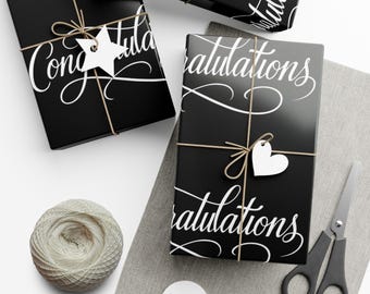 Papel de regalo elegante para felicitaciones: acabado satinado o mate.