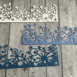 Christmas Snowflake Die Cut  Snowflake Border Die Cut, Winter Die Cuts, Creative Junk Journaling, Winter Paper Crafts