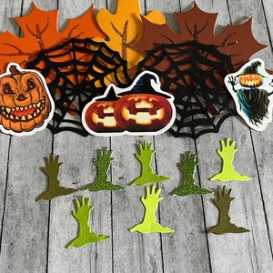 Green Zombie Hand Die Cut | Zombie Die Cut | Halloween Die Cuts | Halloween Card Kit | Halloween Scrapbook