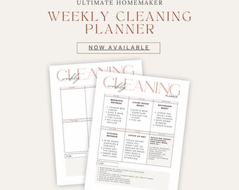 Weekly Cleaning Schedule: Customizable Home Chore Planner (Printable)