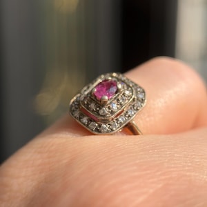 Victorian Ruby & Spinel Antique Ring • size 7.75